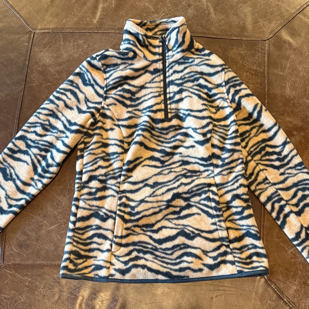 Amazon Essentials Zebra Print Sweatshirt - Black and Cream
